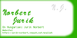 norbert jurik business card